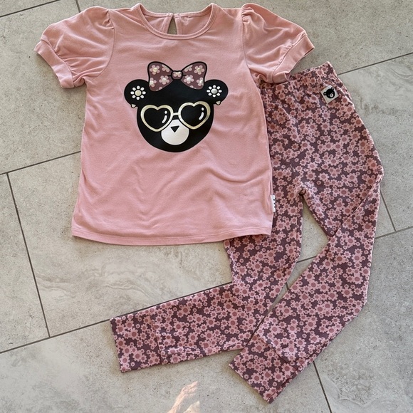 Huxbaby Flower Hux Organic Top - Rosebud and floral leggings - Picture 2 of 11